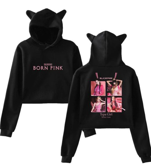 Blackpink Born Pink Cropped Hoodie #1