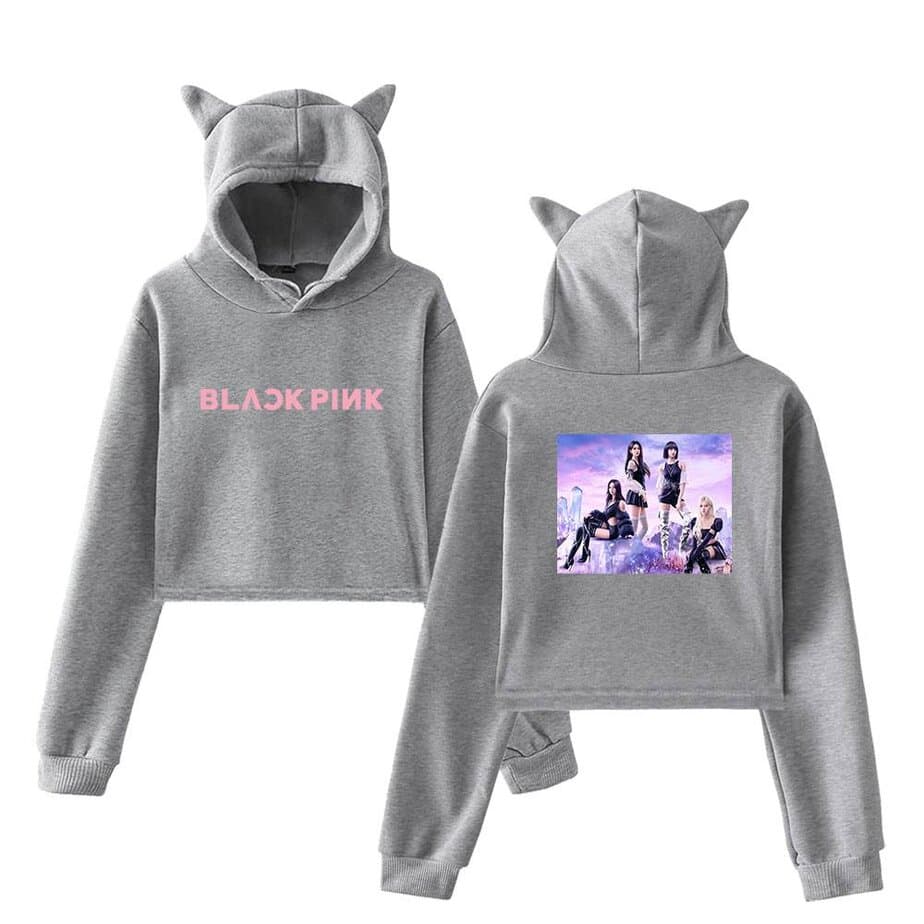 Blackpink Ready for Love Cropped Hoodie #3 - Image 4