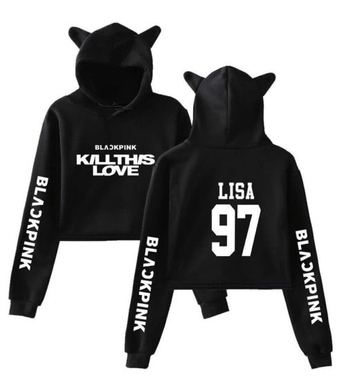 Blackpink Cropped Hoodie - Lisa