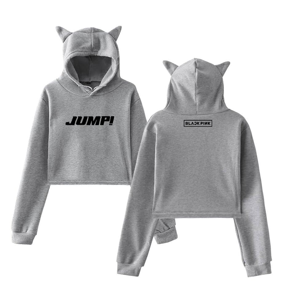 Blackpink Jump Cropped Hoodie #4 - Image 4