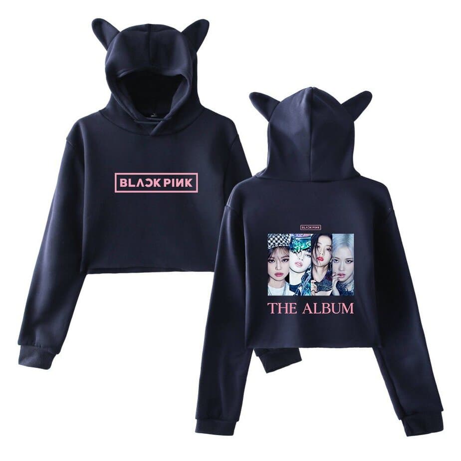 Blackpink The Album Cropped Hoodie #5 - Image 5