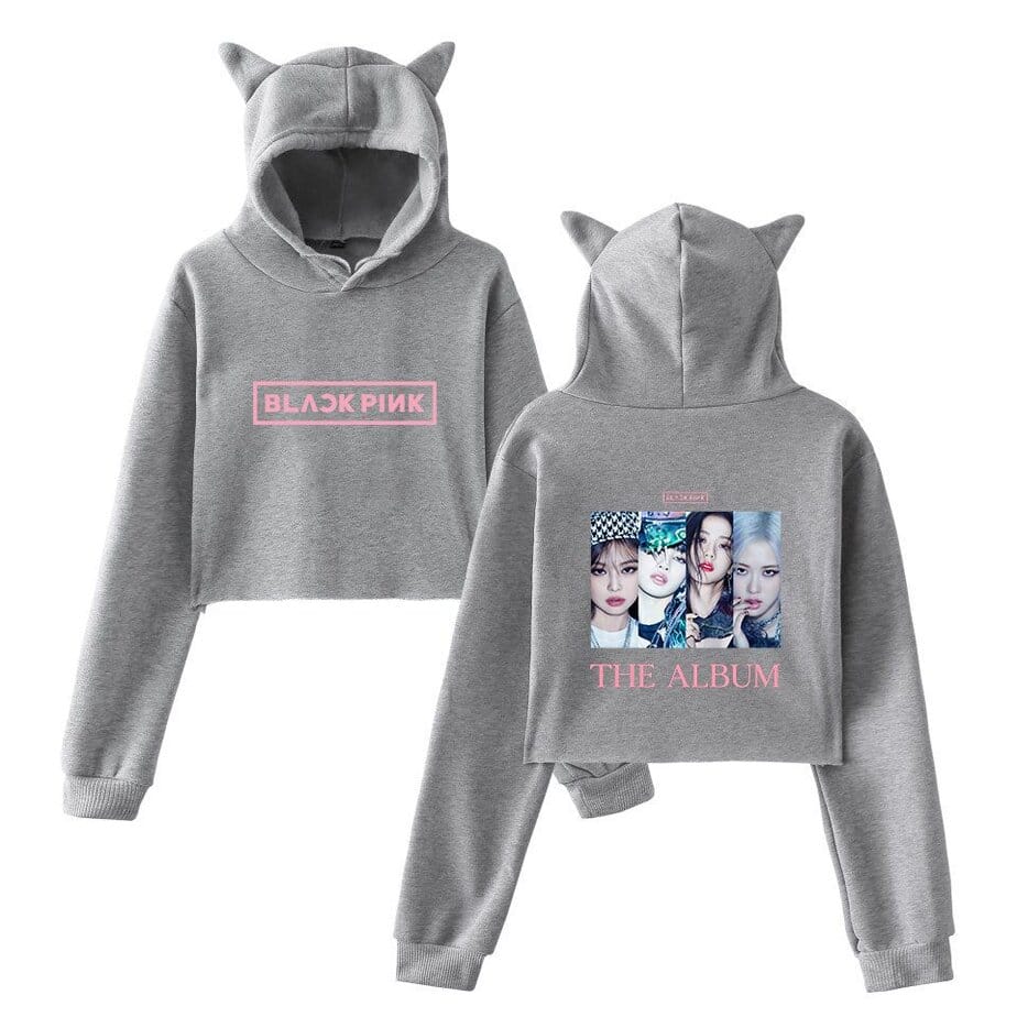Blackpink The Album Cropped Hoodie #5 - Image 4