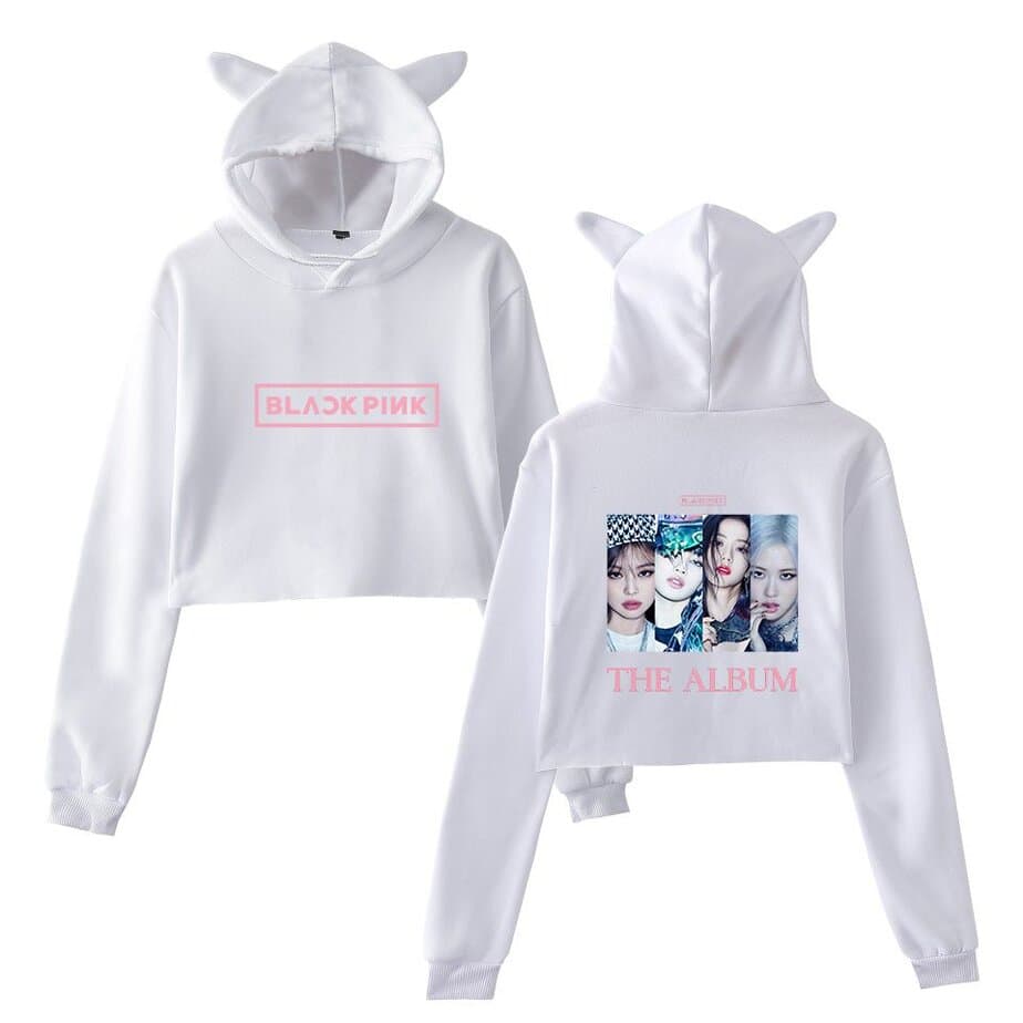 Blackpink The Album Cropped Hoodie #5 - Image 3